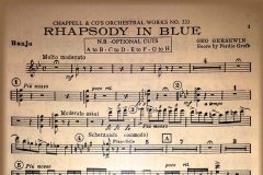 George Gershwin - Rhapsody In Blue - partia banjo